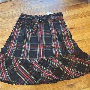 Plaid Women's Skirt in Black and Red